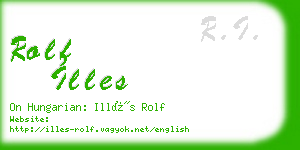 rolf illes business card